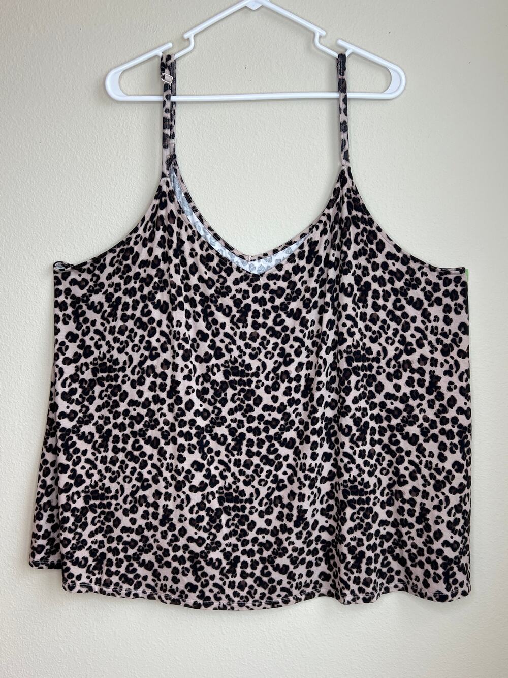 Torrid Super Soft Pink Brown Leopard Print Camisole Tank Top Plus Size 5